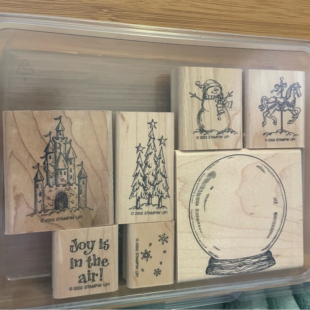 Stampin' Up! Wooden Stamp Set snow globe